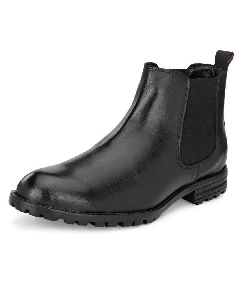 HiREL'S Black Chelsea boot - Buy HiREL'S Black Chelsea boot Online at ...