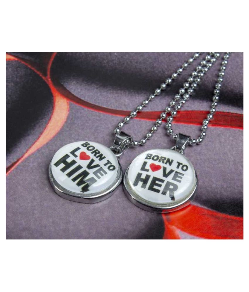 Silver couple locket clearance