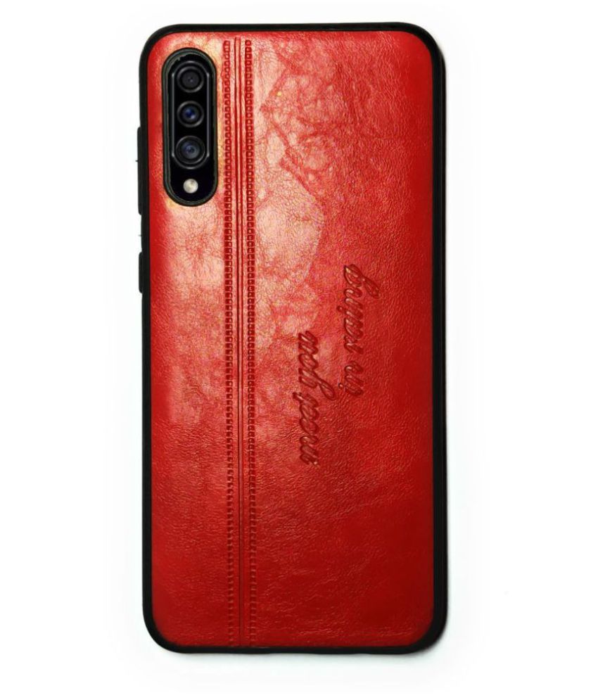     			Samsung Galaxy A30s Plain Cases NBOX - Red Matte Finished Back Cover