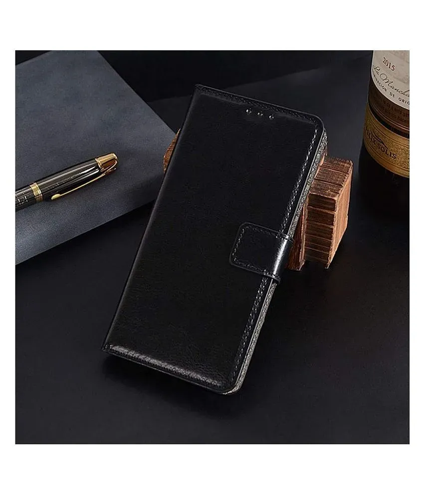 Xiaomi Redmi Y3 Flip Cover by NBOX Black Viewing Stand and