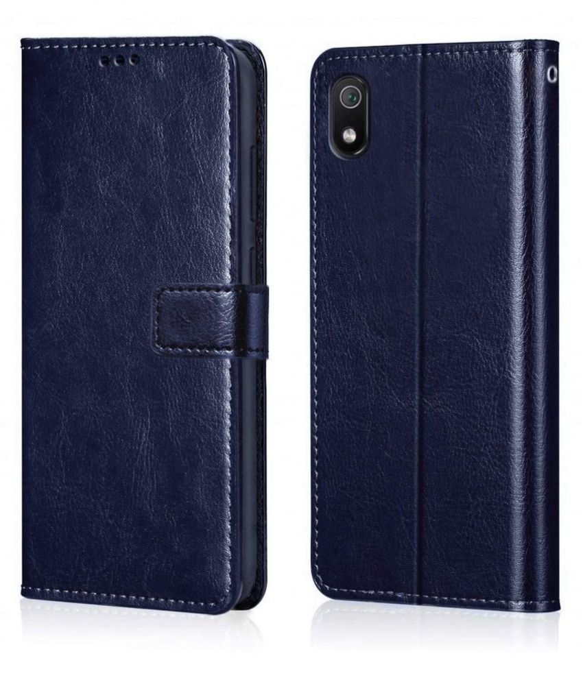     			Xiaomi Redmi 7A Flip Cover by NBOX - Blue Viewing Stand and pocket