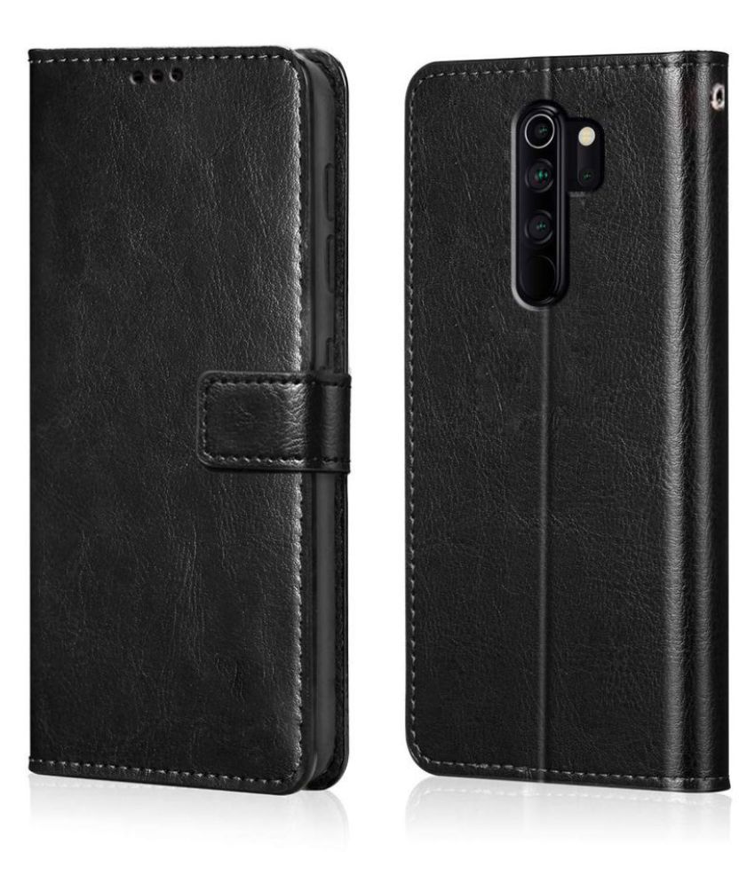     			Xiaomi Redmi Note 8 Pro Flip Cover by NBOX - Black Viewing Stand and pocket
