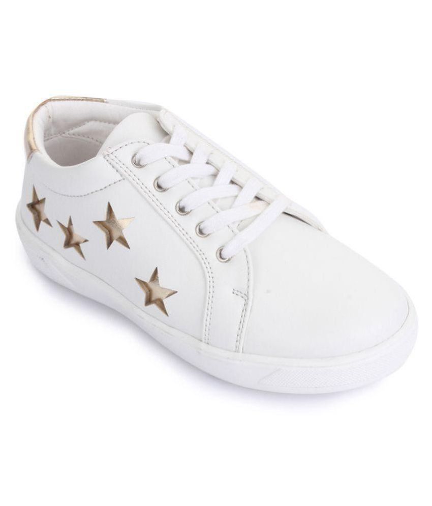     			Bruno Manetti Kids Unisex White Synthetic Leather Sneakers