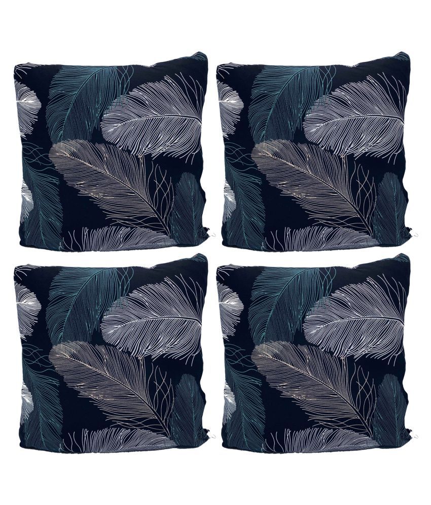     			House Of Quirk Set of 4 Polyester Cushion Covers 40X40 cm (16X16)