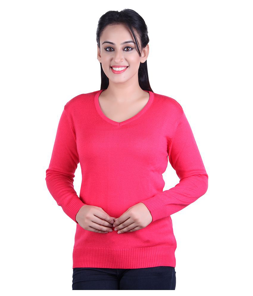     			Ogarti Acrylic Pink Pullovers