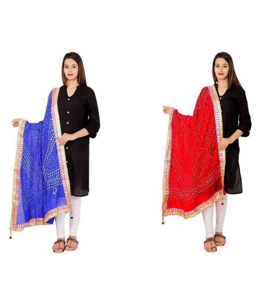     			Apratim Multicoloured Art Silk Bandhej Dupatta