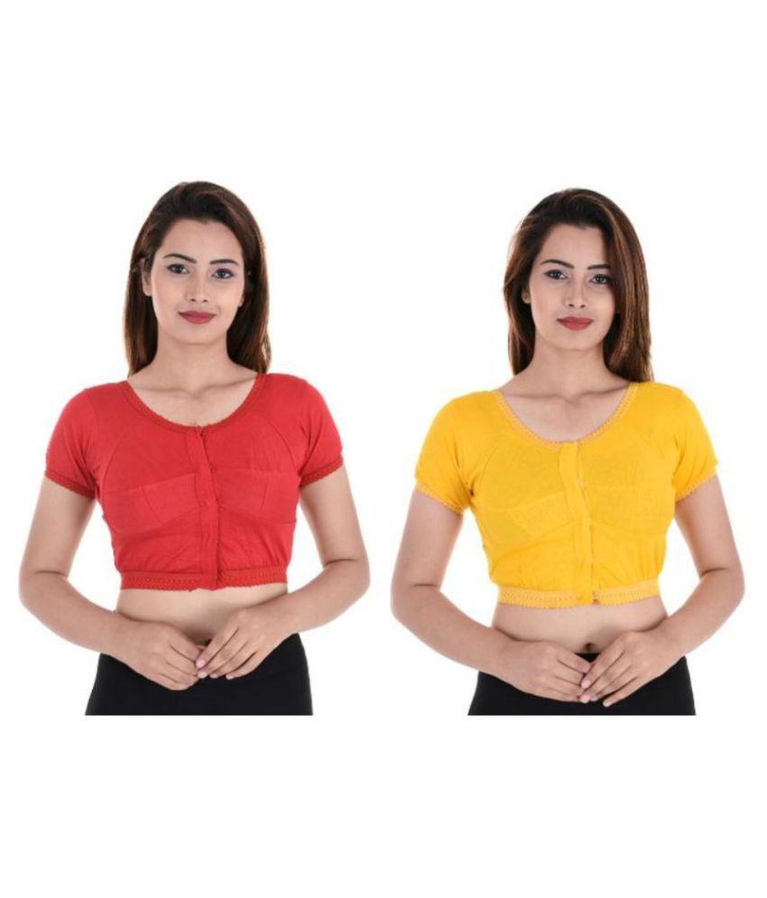 Raj Multicoloured Cotton Readymade without Pad Blouse