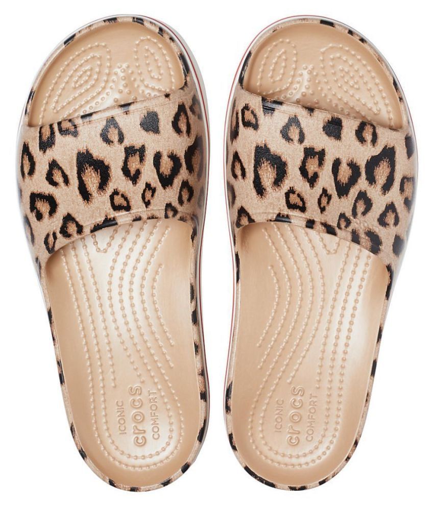 lacoste gold croc sliders