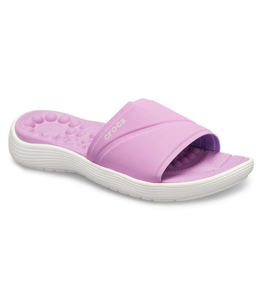 crocs purple slides