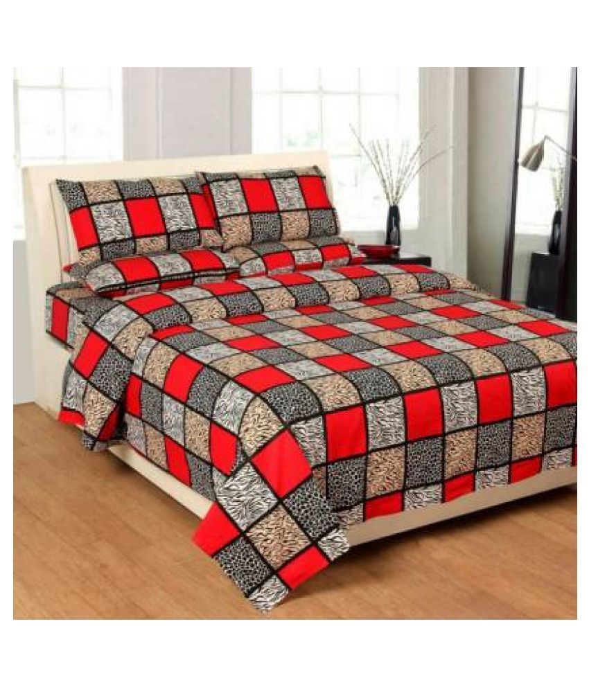 riff-raff fashion Cotton Double Bedsheet with 2 Pillow Covers ( 108 cm