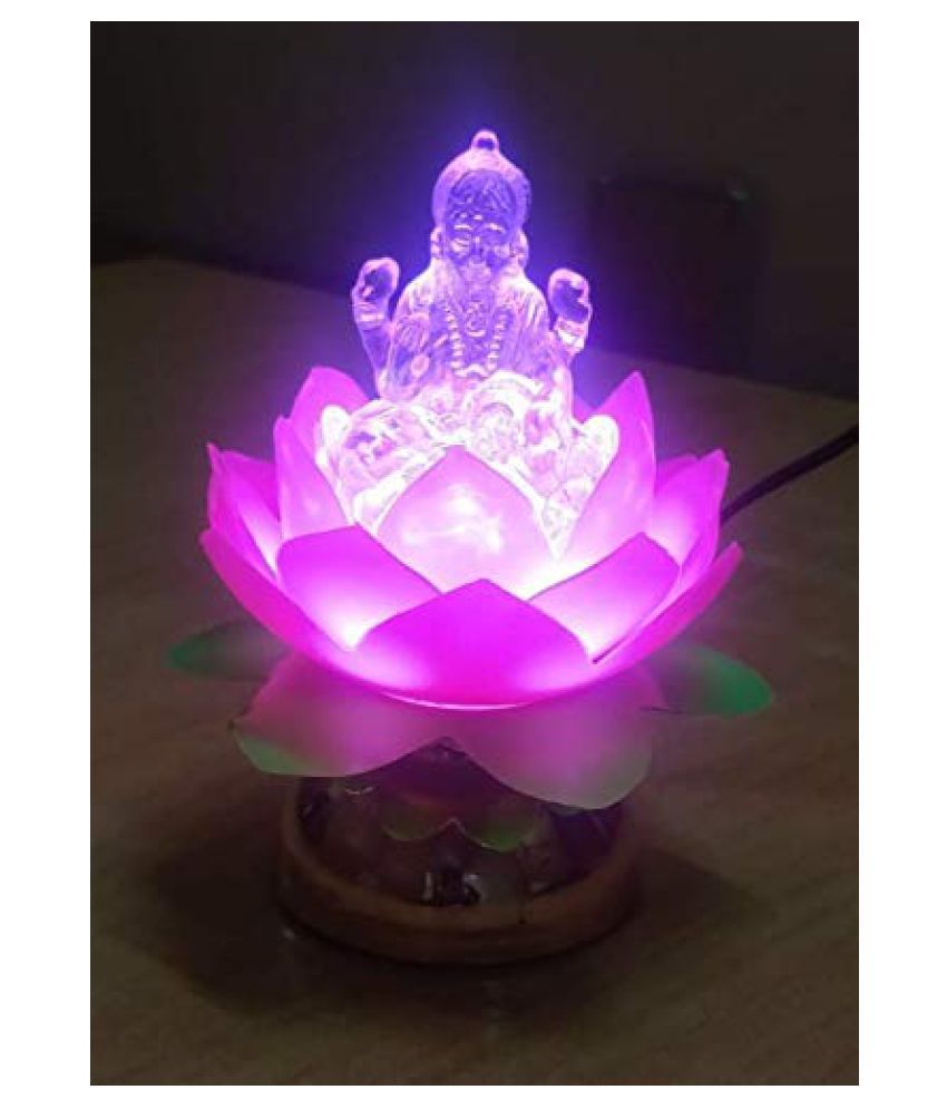 EmmEmm Lakshmi Ji Lotus Diwali Pooja Light Electric Diya