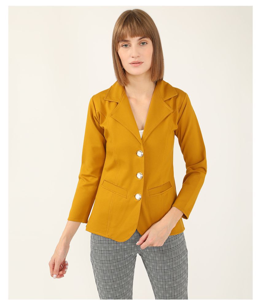 Buy V2 Cotton Yellow Blazers Online at Best Prices in India - Snapdeal