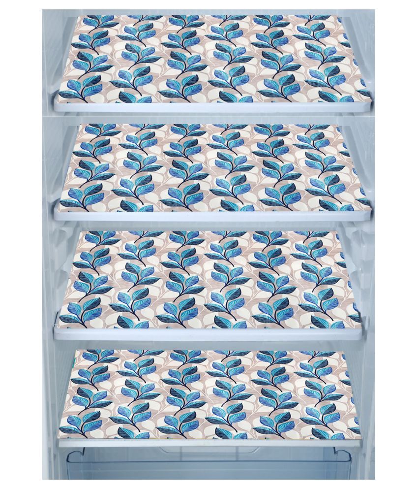     			E-Retailer Set of 4 PVC Blue Fridge Mats