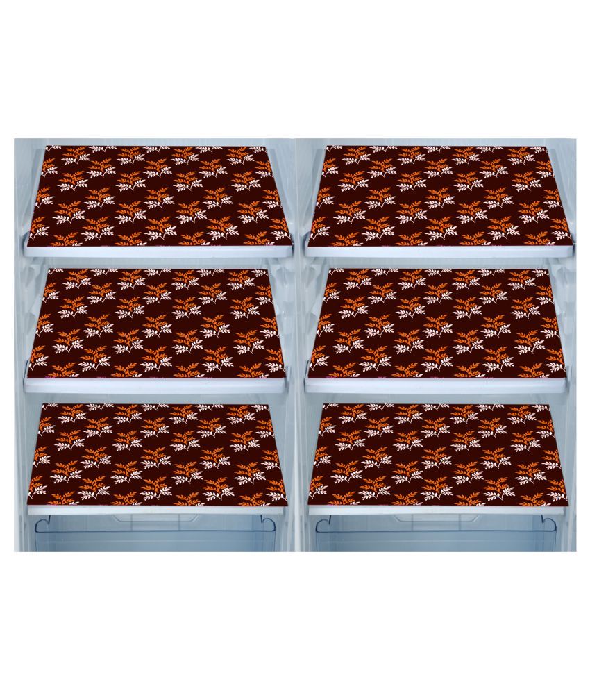     			E-Retailer Set of 6 PVC Brown Fridge Mats