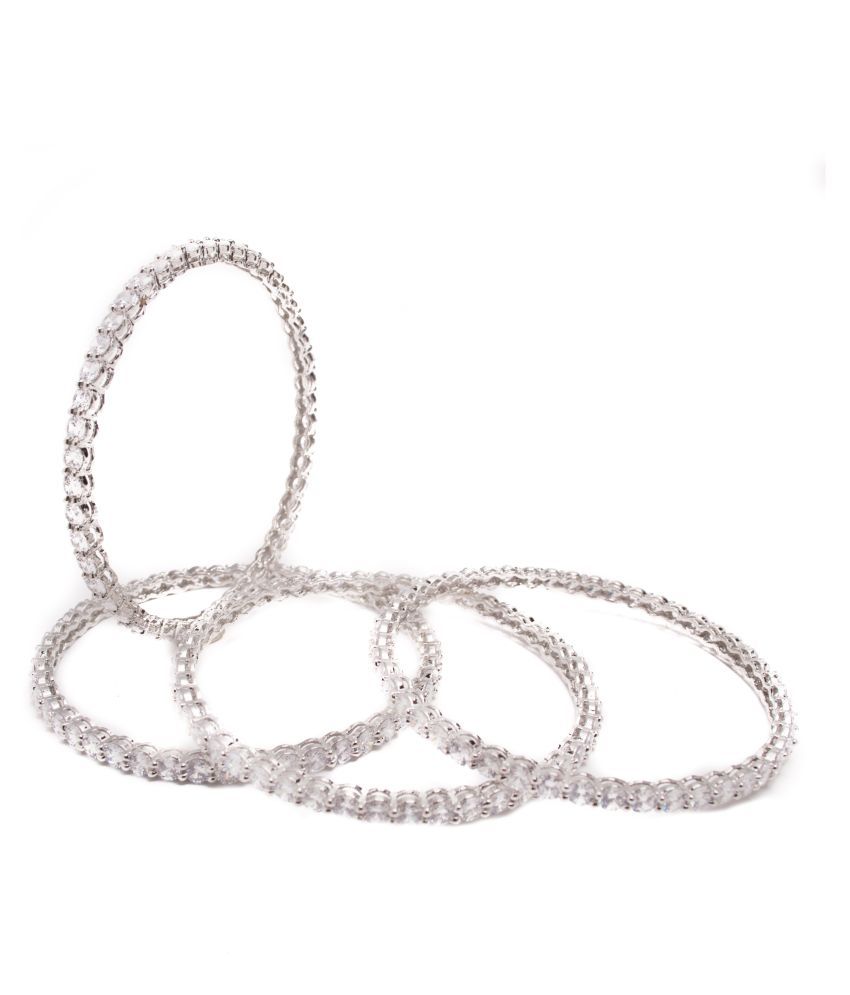 Manikya Traditional Bengali Bangles Copper with 24ct Silver Plated (No