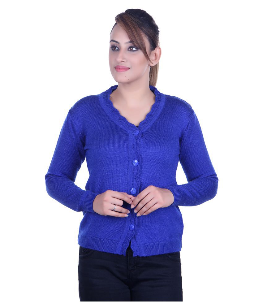    			Ogarti Acrylic Blue Pullovers