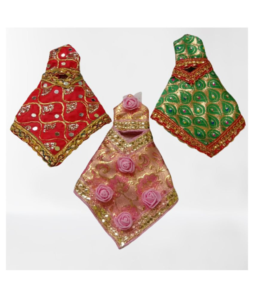 SAI BABA POSHAK/ DRESS/VASRRA SIZE 5 INCH, SET OF 3 DRESS