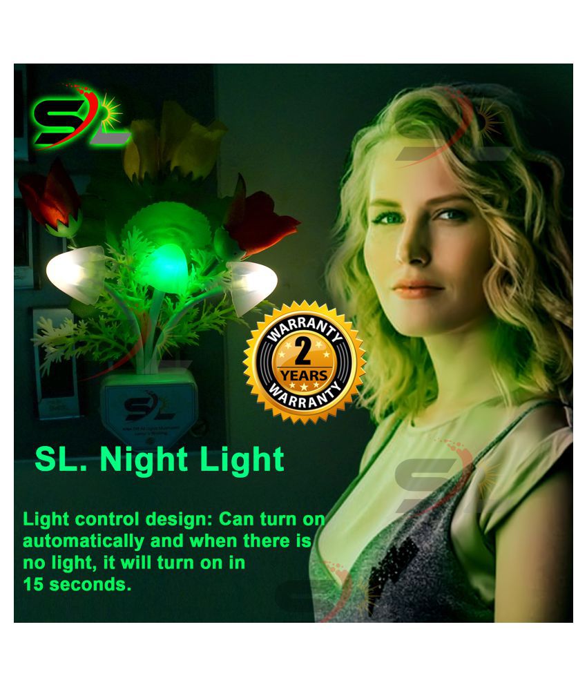 SL. LIGHT's COMBO OFFER { MIC+NIGHT LIGHT Auto Colour Changing } Night