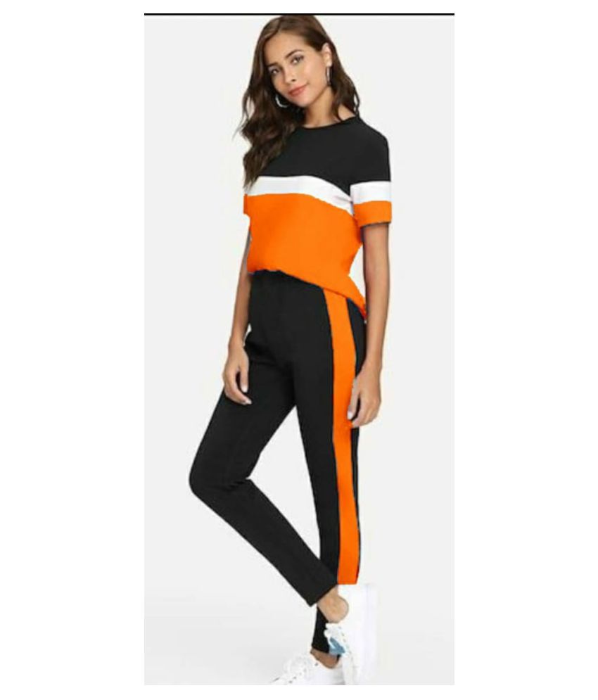 orange tracksuit womens