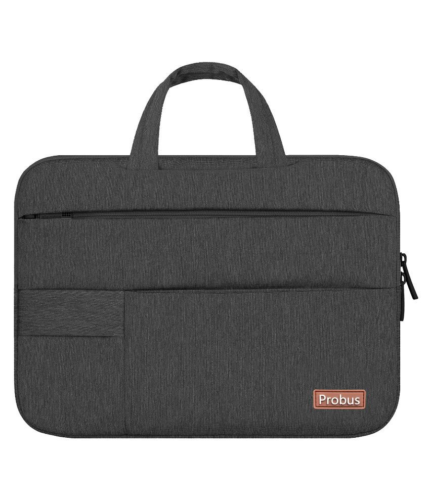 Probus Laptop Sleeve for 15.6 Inch Laptop Canvas Bag - Dark Grey - Buy ...