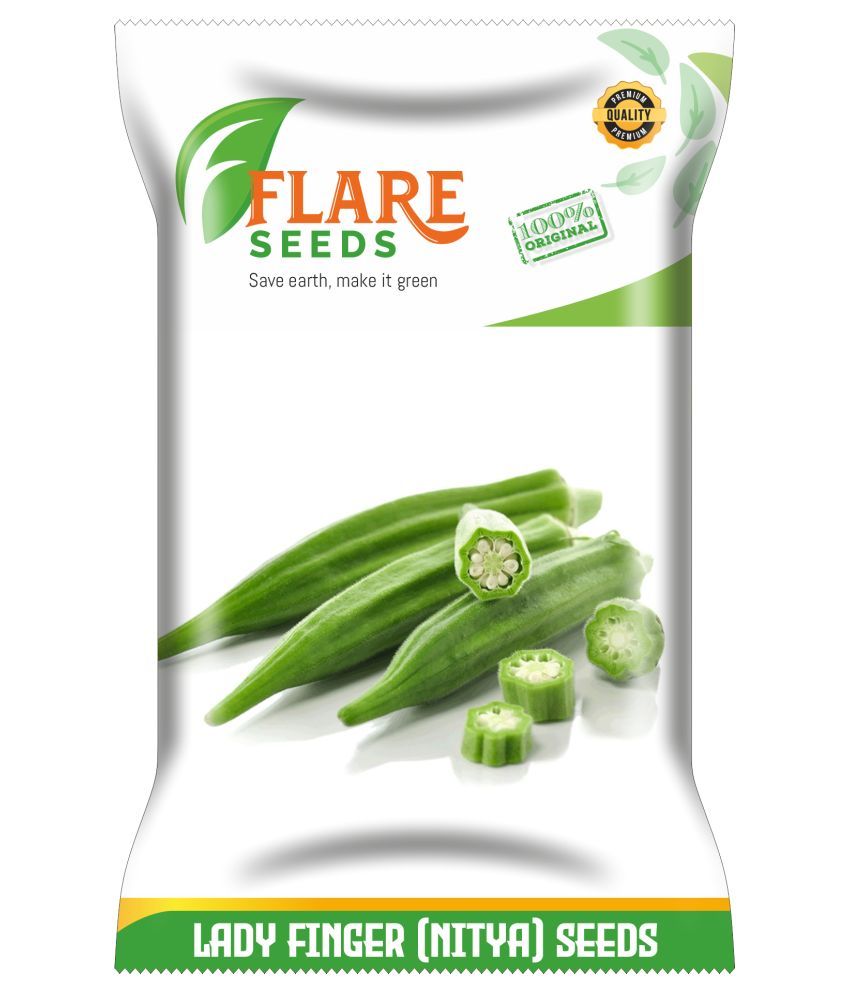 OKRA LADY FINGER BHINDI 50 SEEDS PACK Buy OKRA LADY FINGER BHINDI