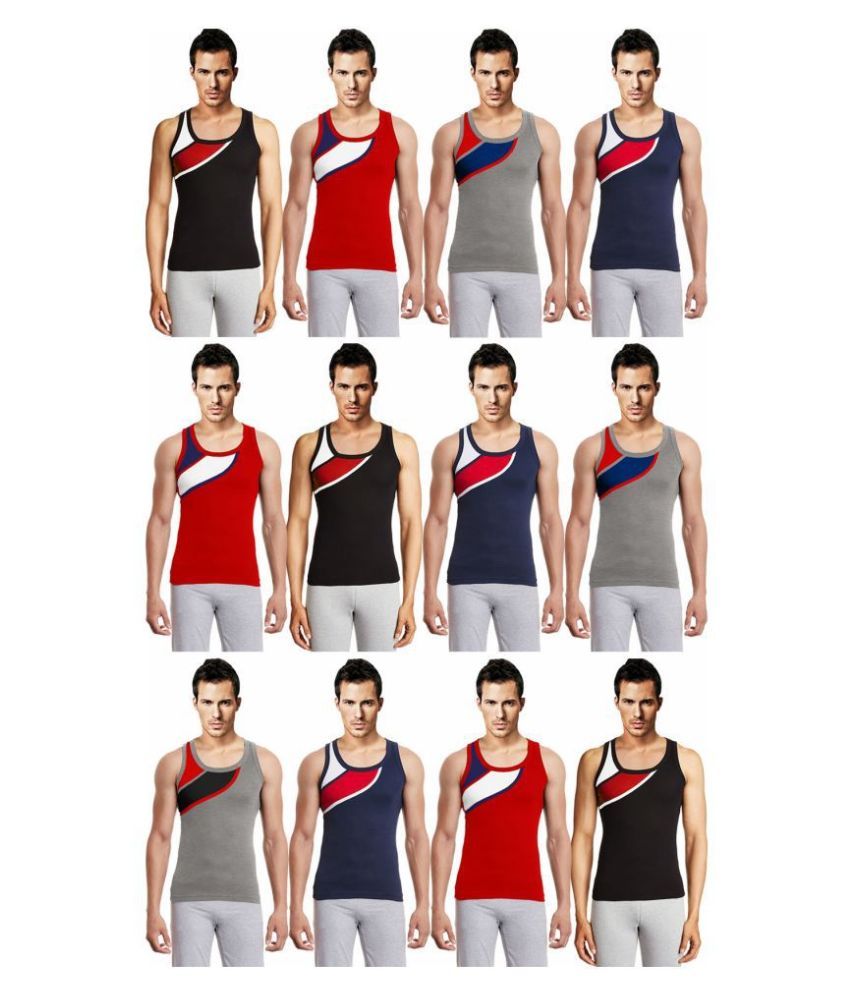     			Rupa Frontline Multi Sleeveless Vests Pack of 12