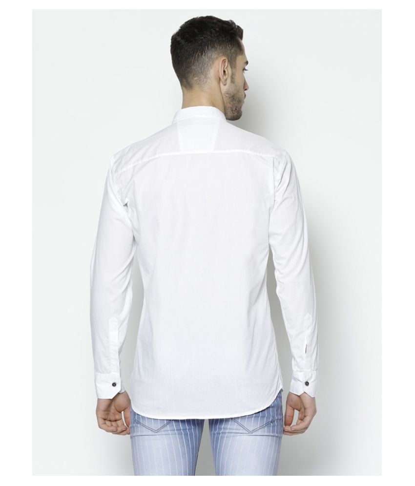 V2 Cotton Blend White Shirt - Buy V2 Cotton Blend White Shirt Online at ...