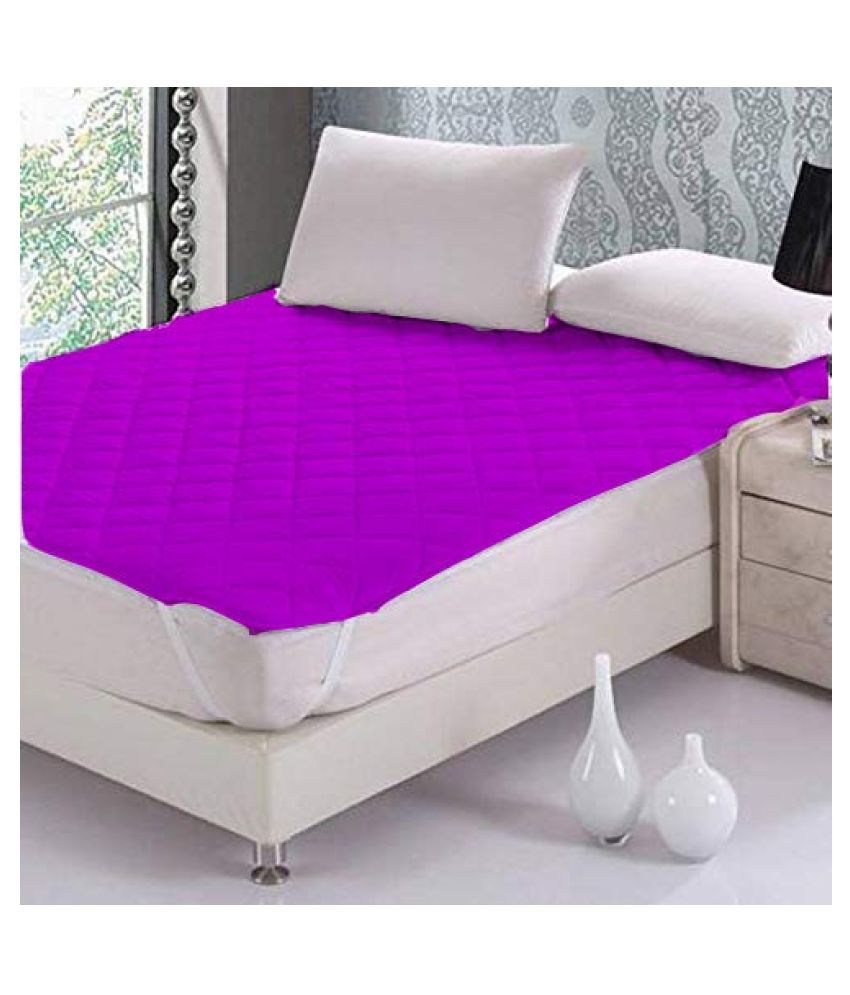KS21 Homes Purple Cotton Mattress Protector Buy KS21 Homes Purple Cotton Mattress Protector