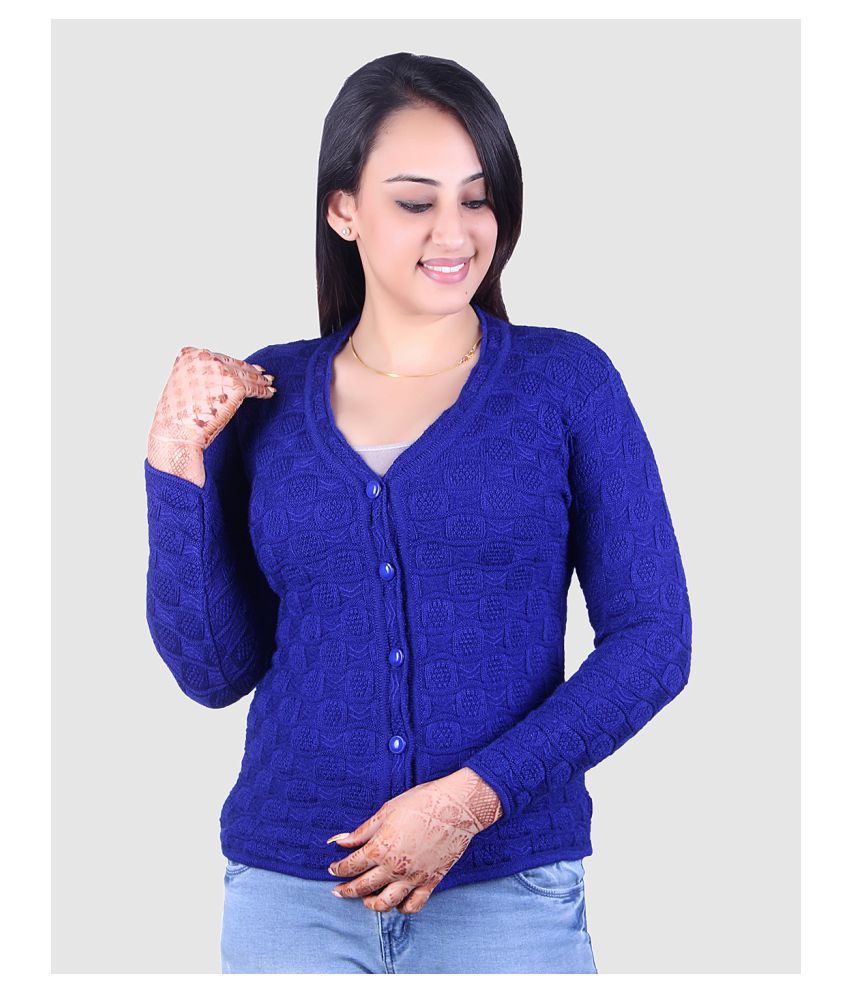     			Ogarti Acrylic Blue Pullovers