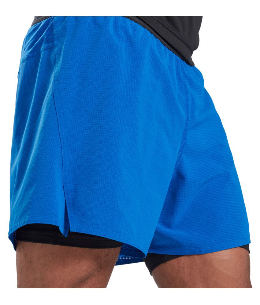 Reebok Blue Polyester Running Shorts - Buy Reebok Blue Polyester ...