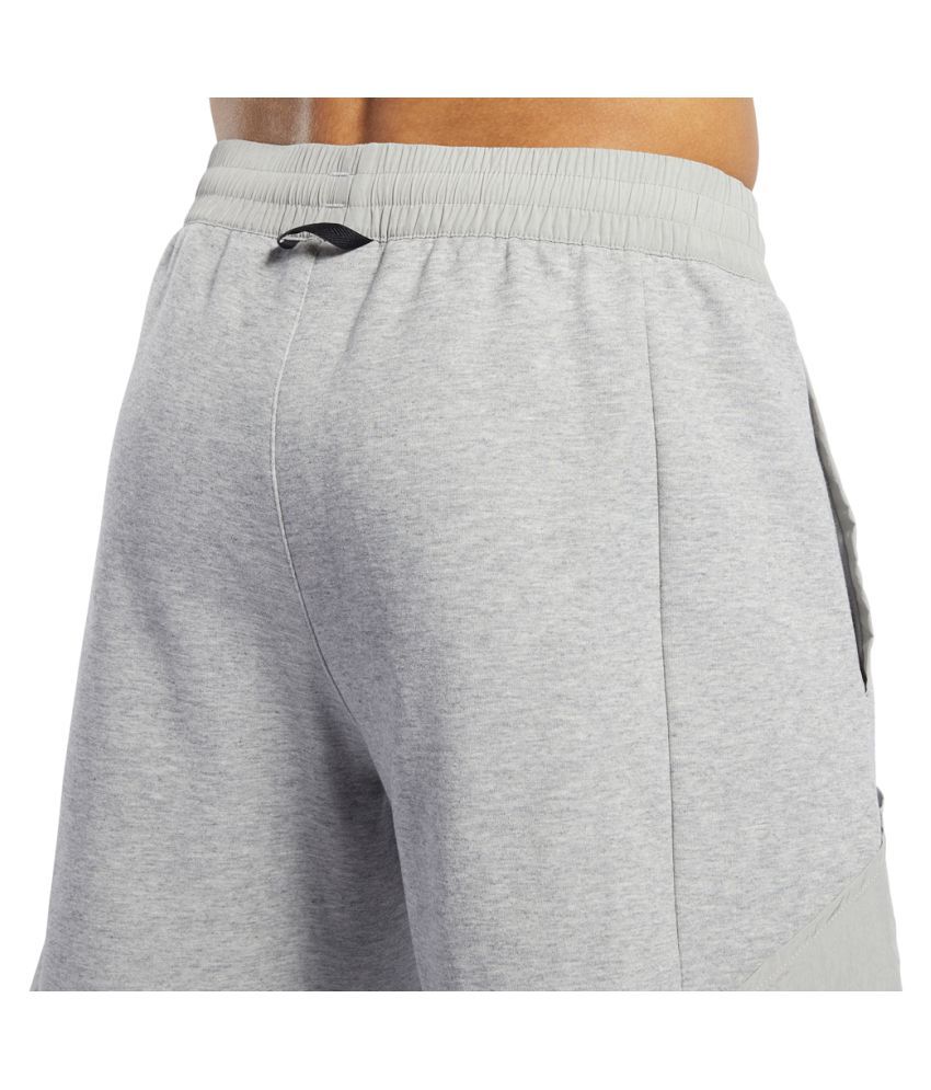 Reebok Grey Cotton Blend Fitness Shorts - Buy Reebok Grey Cotton Blend ...