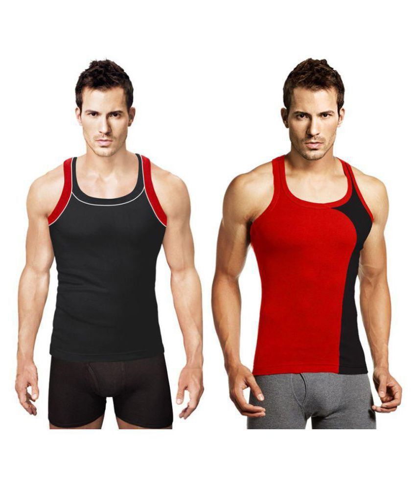     			Rupa Multi Sleeveless Vests Pack of 2