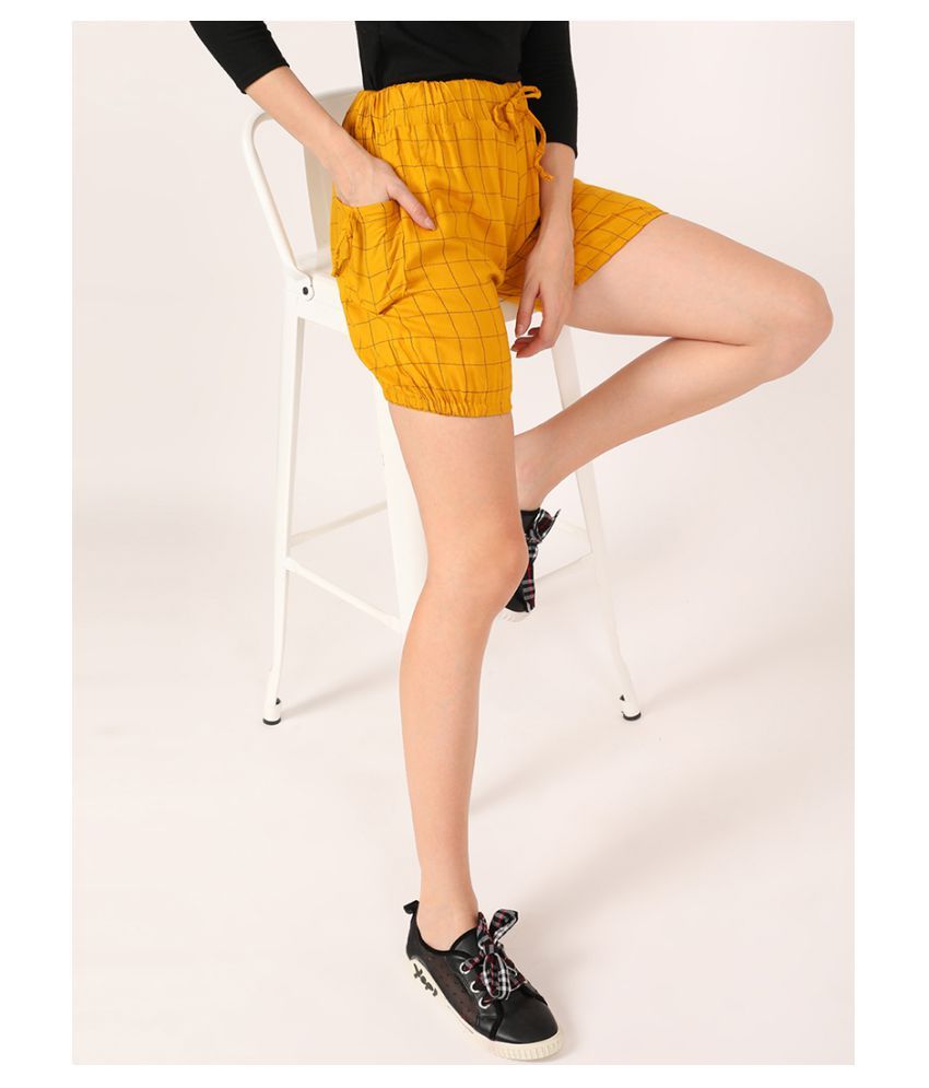 Buy V2 Rayon Hot Pants Yellow Online at Best Prices in India Snapdeal