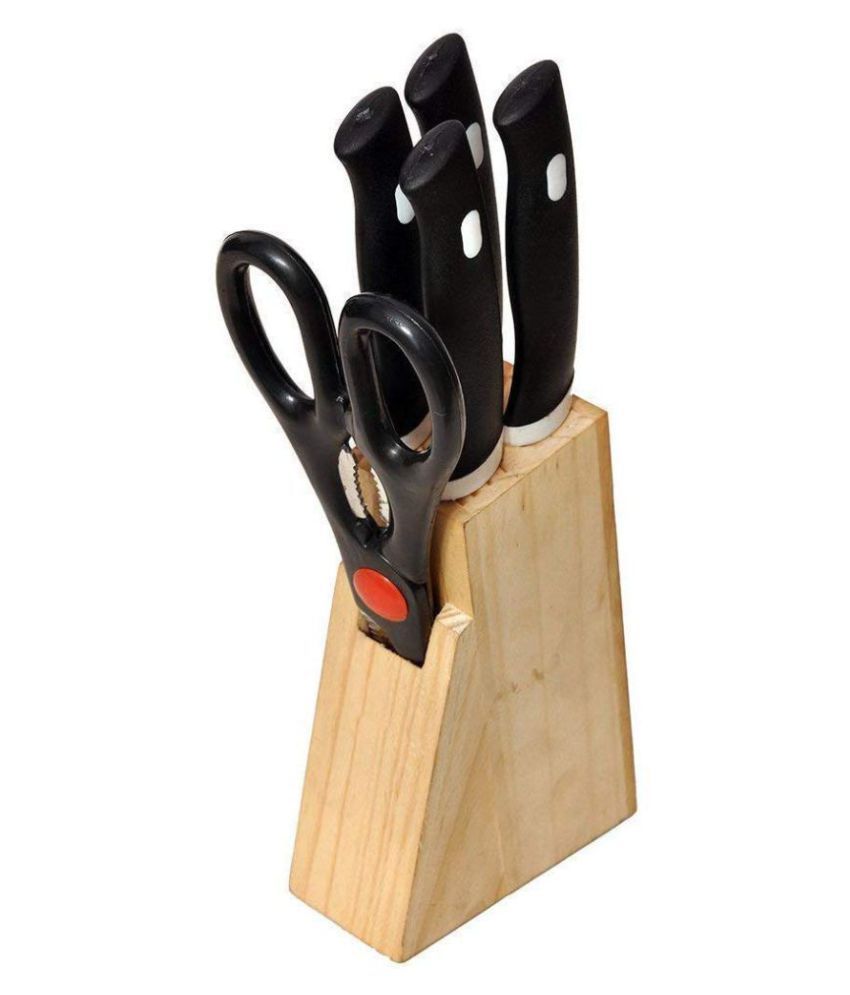 wooden block & scissors 6 pc Utility Knife 5 Pcs Buy Online at Best