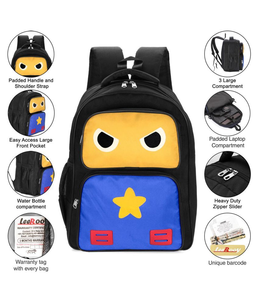 black blue backpack