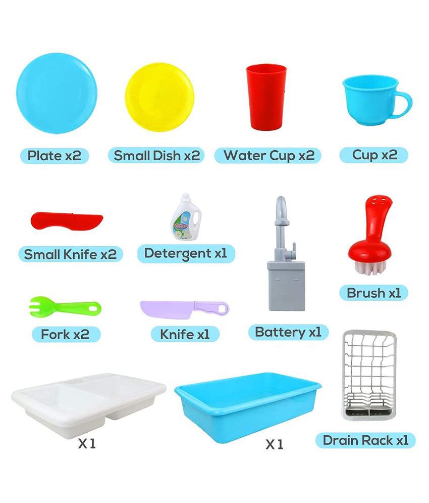 Kitchen Sink Kids Toys - Portable Kitchenware and Cooking Accessories