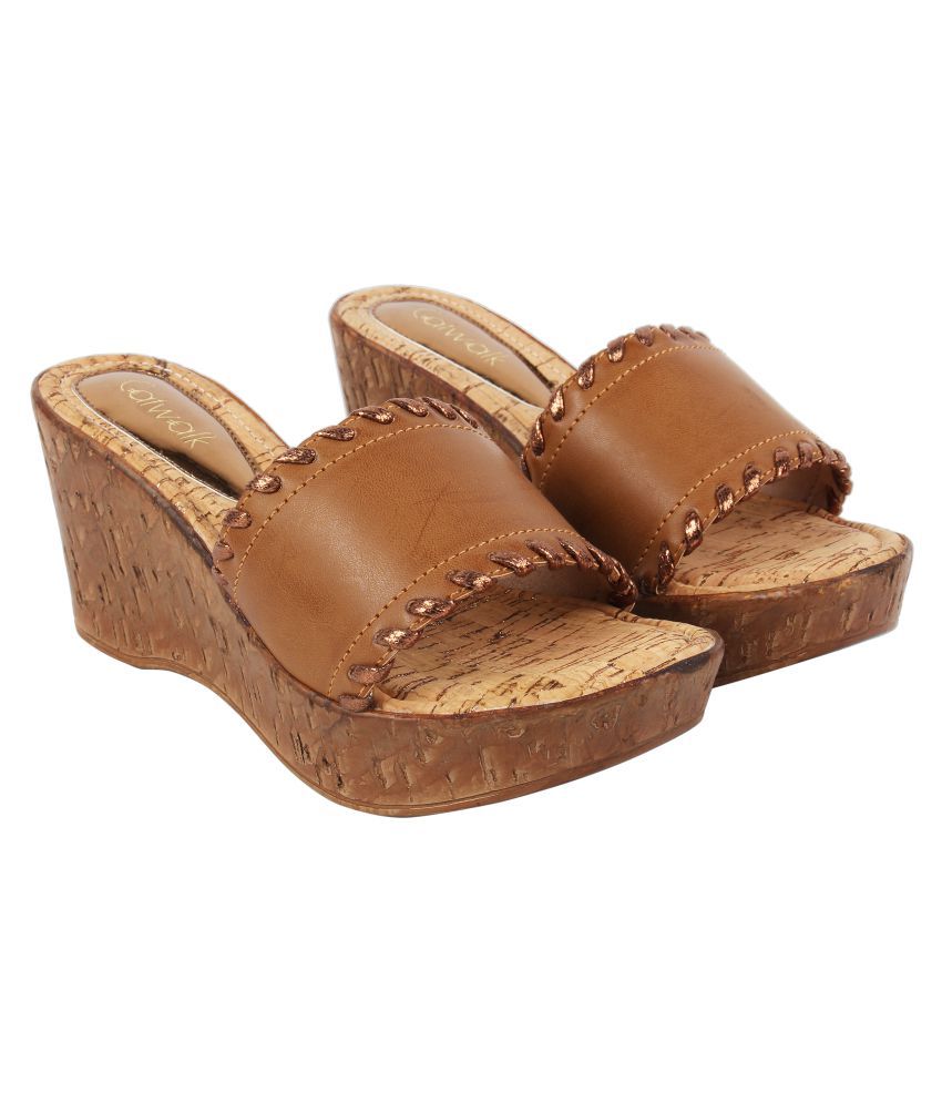 platform tan heels