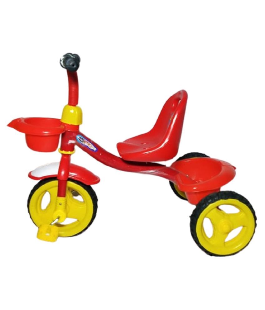 tricycle with basket on back