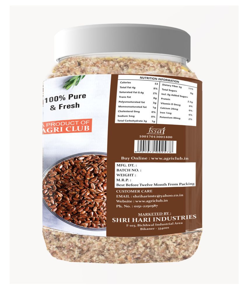     			AGRI CLUB - 500 gm Flax Seed Powder (Pack of 1)