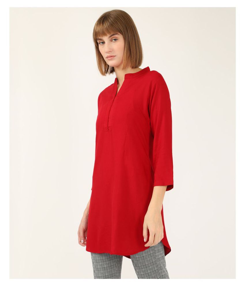 V2 Rayon Regular Tops Maroon Buy V2 Rayon Regular Tops Maroon