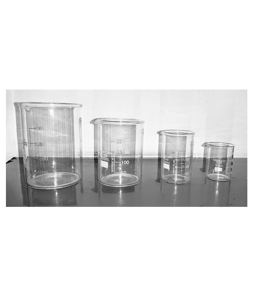     			Glass Beakers  50ML-100ML-250ML-500ML  (set of 4pcs)