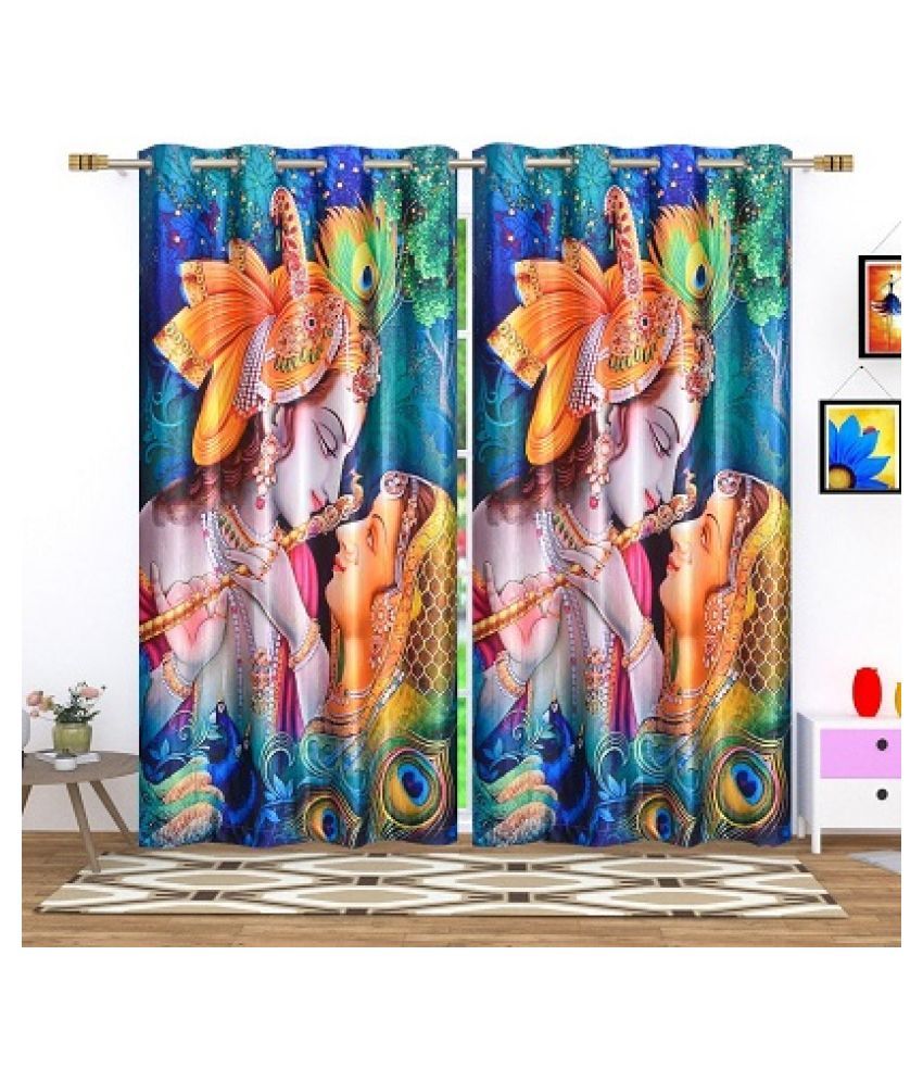 INDUS APPAREL Set of 2 Window SemiTransparent Eyelet Polyester