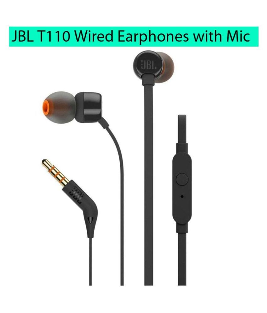 jbl t110 in ear headphones with mic price