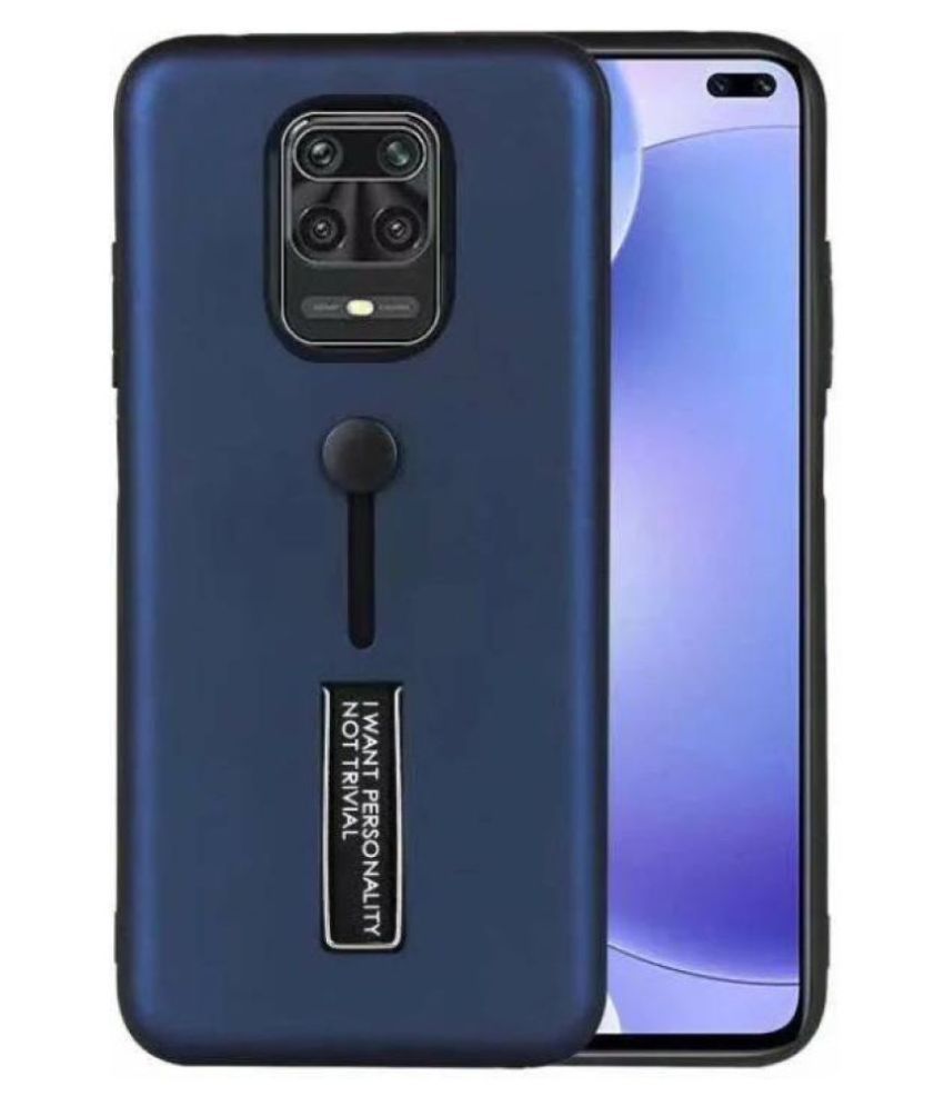 Xiaomi Poco M2 Pro Cases With Stands Shining Stars Blue Hidden Ring Plain Back Covers Online 6270