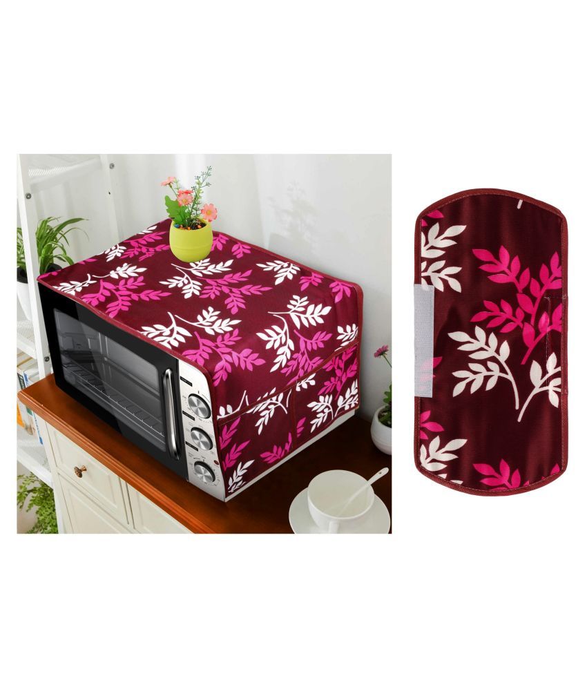     			E-Retailer Set of 2 Polyester Purple Microwave Oven Cover -