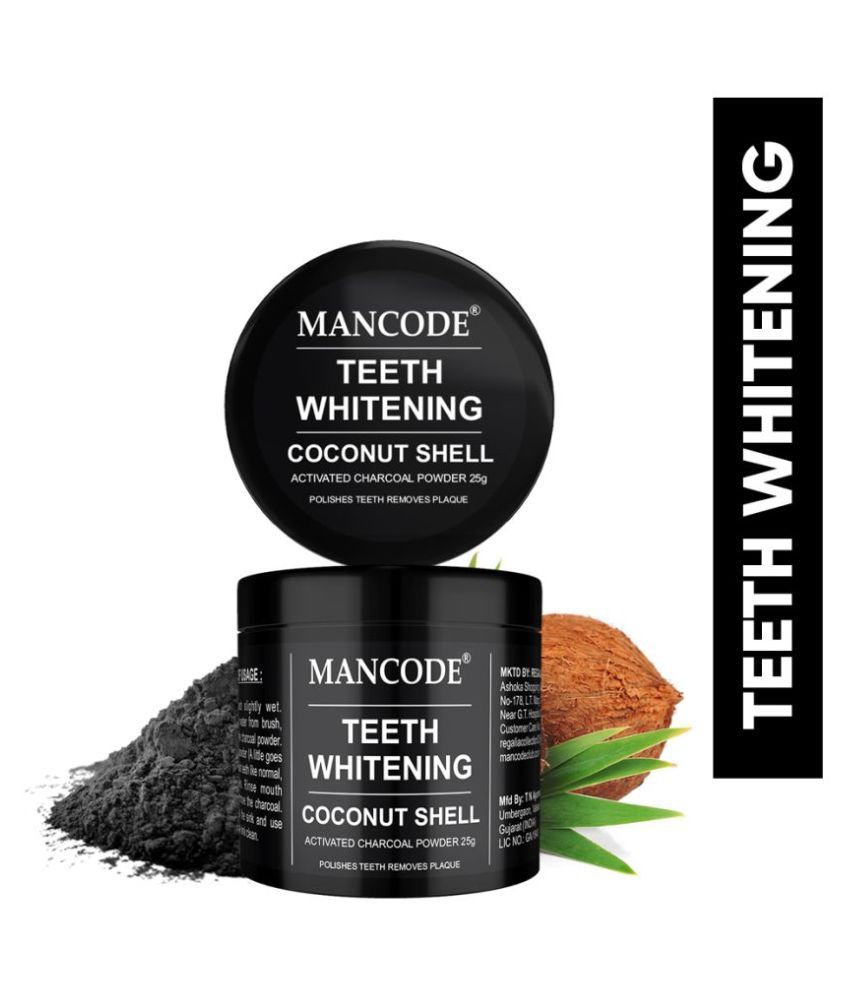Mancode Activated Charcoal Teeth Whitening Powder 25 gm
