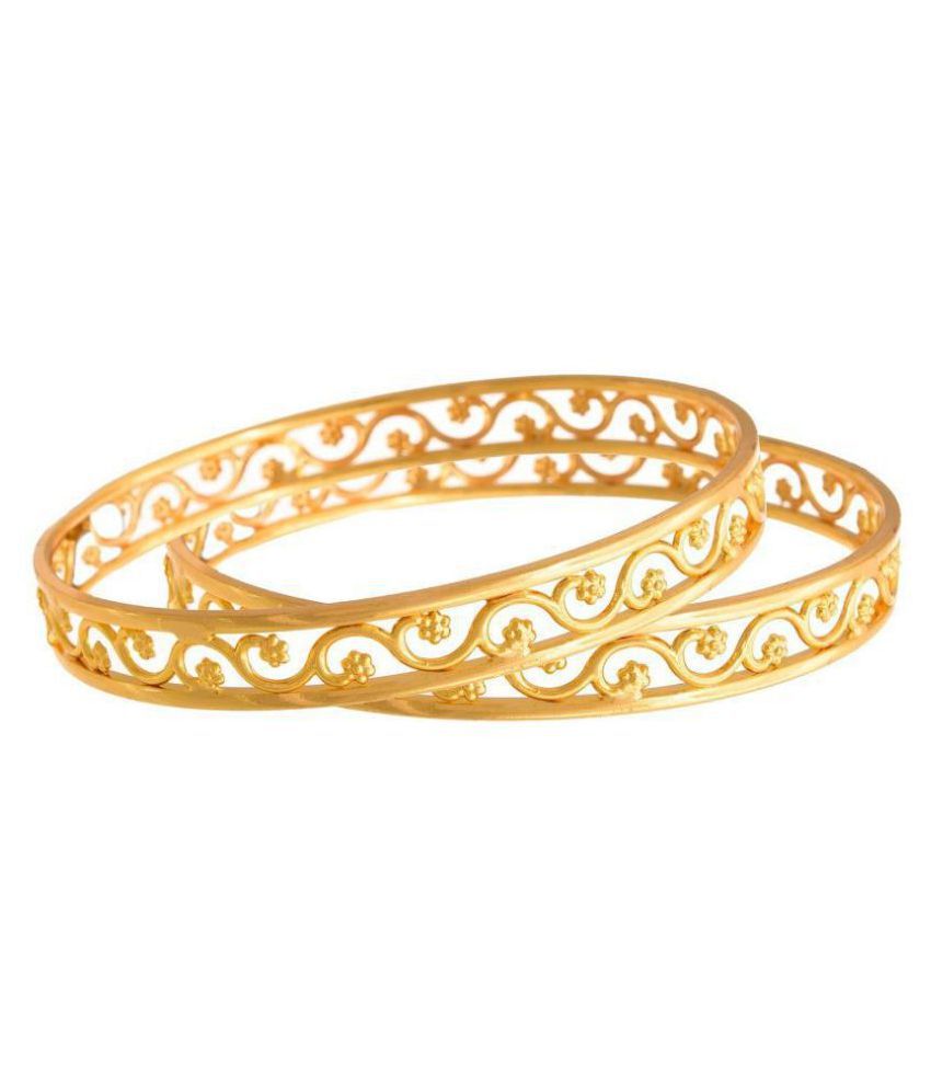     			JFL - Jewellery For Less Golden Bangle Set