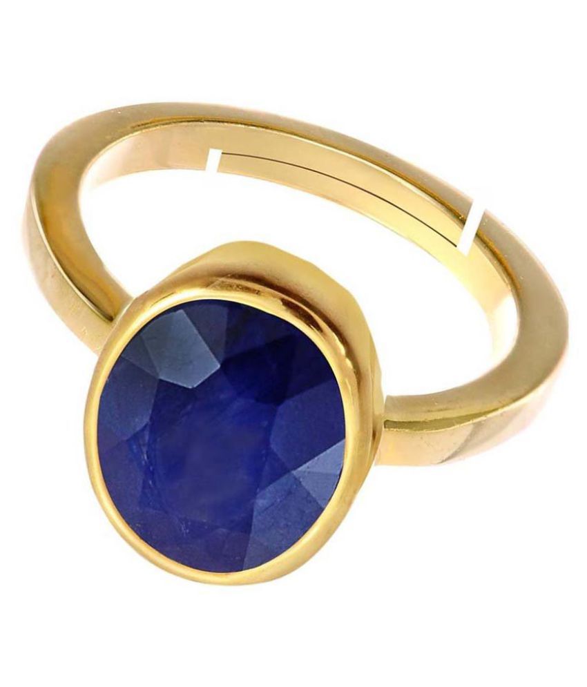 RS JEWELLERS Blue Sapphire Ring (NEELAM) 5.30 RATTI Blue Sapphire ...