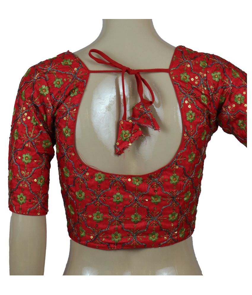 red silk blouse uk