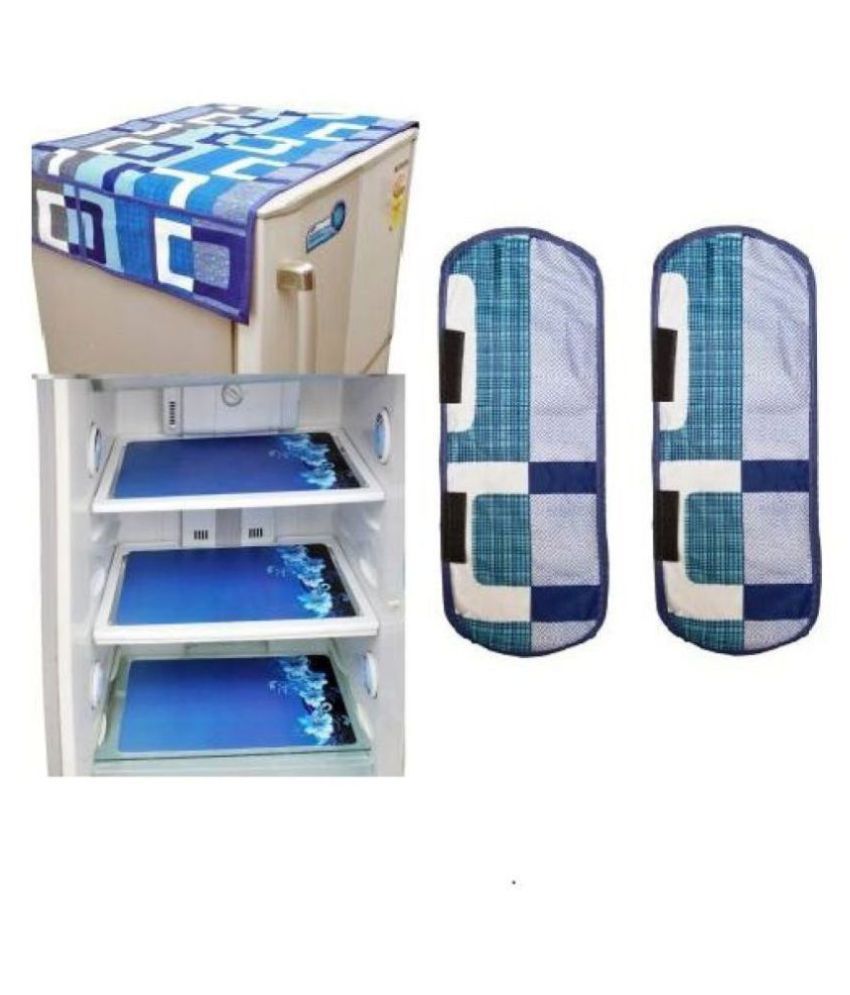     			E-Retailer Set of 6 PVC Blue Fridge Top Cover